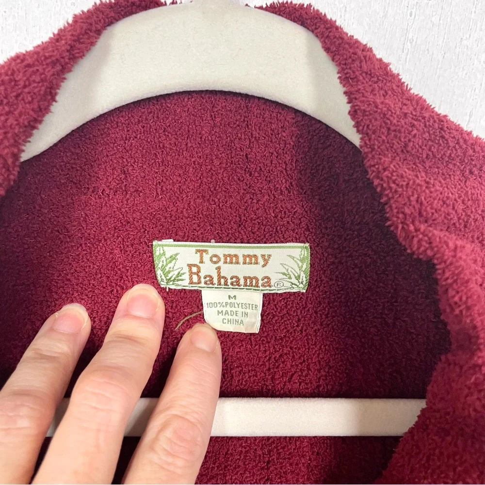 Vintage Tommy Bahama Red Pullover Ribbed Chunky Cozy Beach Vacation‎ Coastal M